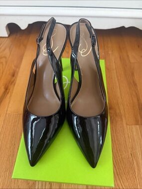 Sam Edelman Hazel Sling Black Patent Heels